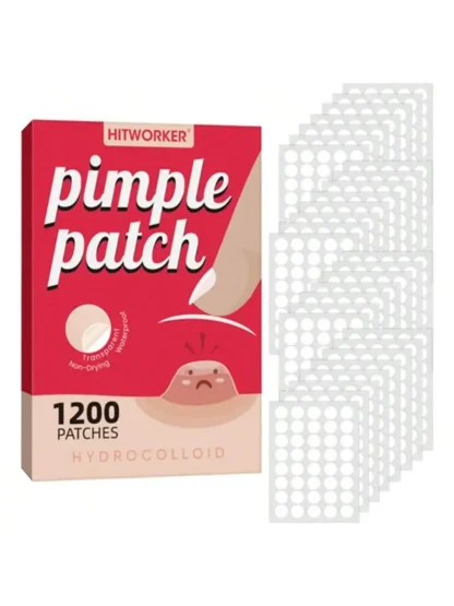 1200 unidades/juego de parches de hidrogel para cobertura del acné, adecuados tanto para hombres como para mujeres, adecuados para todo tipo de piel.