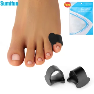 Protector de dedos pequeños de silicona negro, herramienta para el cuidado de los pies, callos de maíz, protección de ampollas, antidesgaste, separador de dedos de los pies, 2 ~ 60 uds.