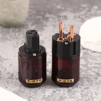 Conector de alimentación P-079E C079 de la UE, P-079/C-079 macho y hembra, Cable de suministro de alta fidelidad, adaptador de enchufe eléctrico, 1 ud.