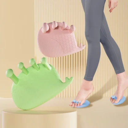 1 par de soportes suaves anticaída, entrenador de arco del pie, separadores de dedos suaves y cómodos, Corrector de dedos superpuestos de Tpe portátil para el hogar