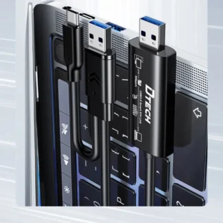 DTECH Computadora a computadora Cable USB Cable de transferencia de datos USB3.0 a USB-C USB-A Cable de compartir enlace KM inteligente