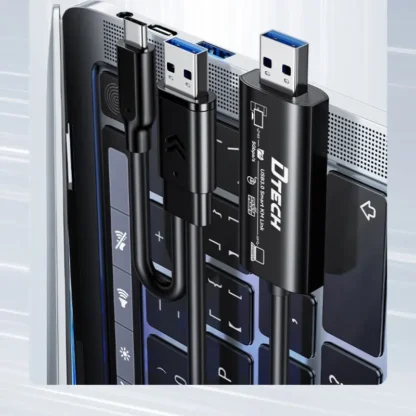 DTECH Computadora a computadora Cable USB Cable de transferencia de datos USB3.0 a USB-C USB-A Cable de compartir enlace KM inteligente
