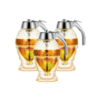 Frasco de miel tipo prensa creativo, botella exprimidora, tarro sellado de plástico, tipo embudo, bote de jarabe con frascos de Base de aspersión, 1 ud.