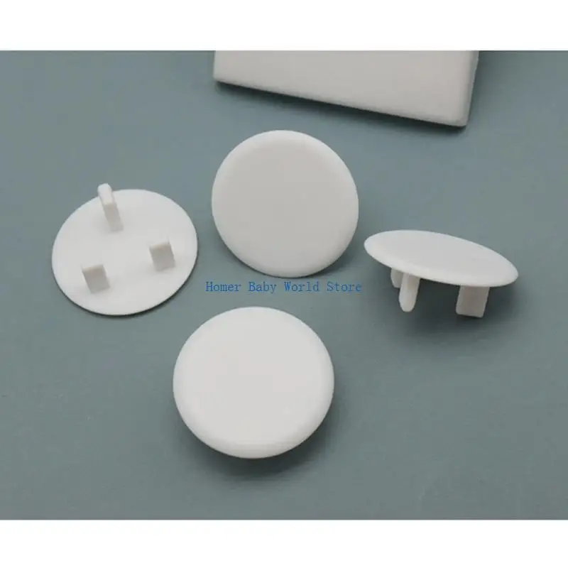 B2QD 20 Piezas seguridad para bebés Cubierta giratoria 3 hoyos Oval europeo estándar anti-eléctrico para protección para