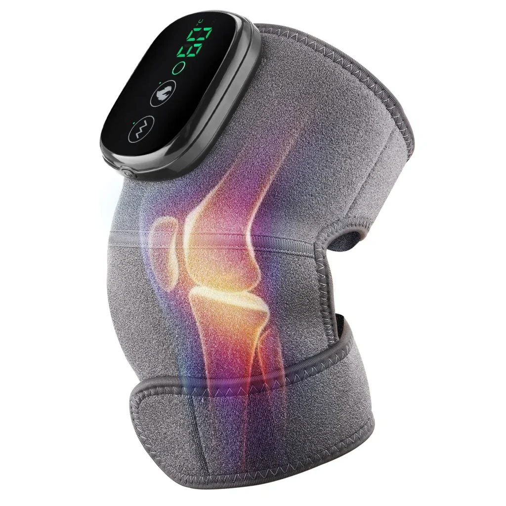 Cinturón de masaje eléctrico 3 en 1, vibrador de rodilla y hombro, compresa caliente, soporte de fisioterapia para articulaciones, soporte para alivio del dolor de artritis