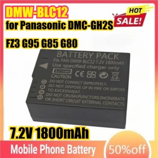 DMW-BLC12 DMW-BLC12E batería de cámara de alta calidad para Panasonic DMC-GH2S FZ3 G95 G85 G80 G5 G6 G7 GX8 FZ200 FZ300 FZ2500 FZ1000