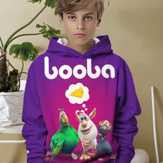Sudadera informal con estampado 3D de dibujos animados b-booba para niños, Jersey fresco, Tops, ropa Unisex, sudaderas con capucha para niño y niña