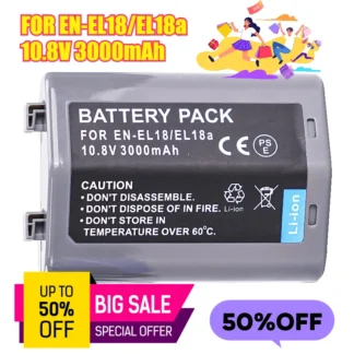 10,8 V 3000 mAh EN-EL18/18A para baterías de cámara Nikon DSLR D6 D5 D4 D4S D850 D800 D500