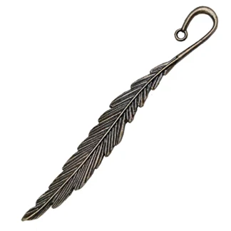 Marcapáginas de Metal para boda, accesorios de joyería, piezas personalizadas, borlas colgantes DIY, pluma grande de 118mm, 5 uds., cosas de regalos hechas a mano