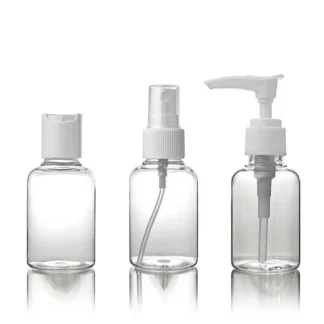 Botellas rellenables con atomizador, botellas vacías de plástico transparente para Perfume, Mini botella de Spray para cosméticos, 50ml/100ml