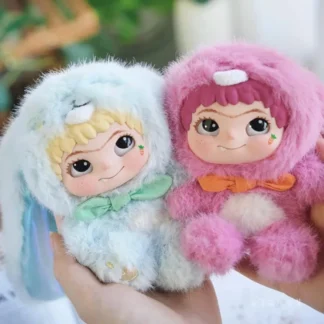 Regalos de juguete coleccionables sorpresa Wakuku V2 serie de truco o trato de zorro y conejito caja ciega de vinilo de felpa, llavero colgante caja misteriosa