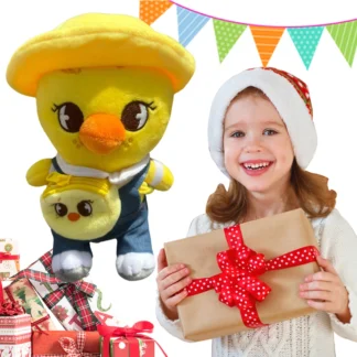 Bonita muñeca sentada de felpa de 15X20 CM con sombrero y bolso cruzado pequeño, muñeca turística de jardín de infantes de primavera para regalo sorpresa de vacaciones