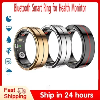 2025 R04 anillo inteligente hombres mujeres con estuche de carga Monitor de sueño saludable 5ATM impermeable Smartring modo multideporte Control de cámara