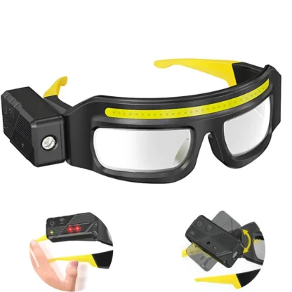90 ° Iluminación de seguridad y sitio de trabajo ajustable, 5 modos, linterna con control de sensor de onda, alto brillo, resistente al agua para exteriores