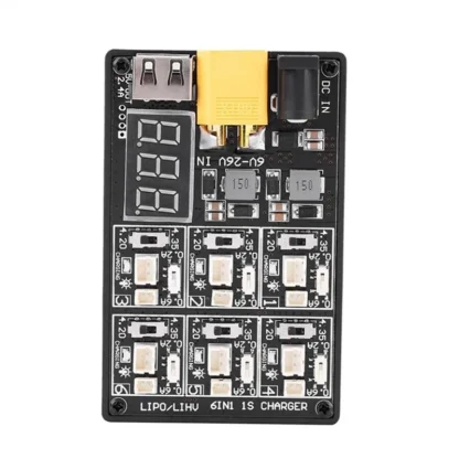 【Superdeals】 Placa de cargador de batería Lipo Lihv 6 en 1 para Tiny 6 7 QX65 Mobula7 Mobula 6 RC Quadcopter Dron de carreras con visión en primera persona