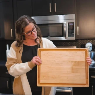 Tabla de cortar grande de arce macizo fabricada en EE. UU.