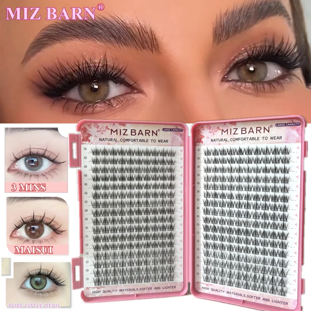 MIZ BARN 32 filas extensión de pestañas pestañas personales maquillaje profesional injerto de racimo Individual pestañas postizas al por mayor