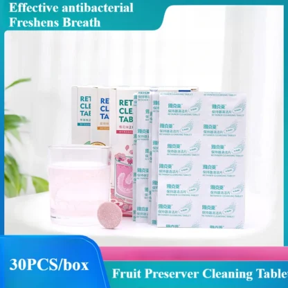 Tabletas efervescentes de ortodoncia, retenedores, productos de limpieza, arandelas para dentaduras postizas, limpiadores para dentaduras postizas, tabletas de limpieza invisibles
