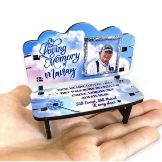 634C-adorno largo conmemorativo de MDF con estampado en blanco para decoración de silla de banco, baratija colgante para Halloween y árbol de Navidad