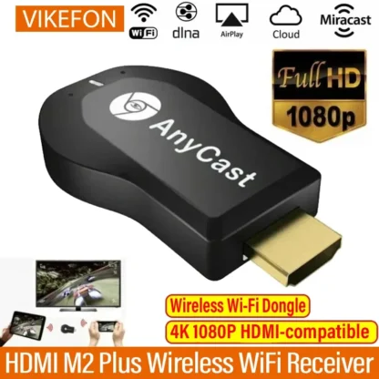 VIKEFON M2 Plus pantalla WiFi inalámbrica 4K 1080P receptor Dongle de TV compatible con HDMI para DLNA Airplay Miracast para AnyCast para IOS