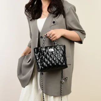 SS 2025 Bolso de hombro tipo bandolera de gran capacidad con cadena acolchada para mujer, bolso de lujo para ir al trabajo de nicho