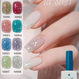 1-9 Uds. Esmalte de uñas de Gel con purpurina de alta densidad brillo semipermanente remojo de uñas de Gel UV suministros de arte de uñas para primavera y verano