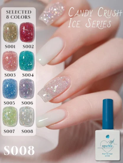 1-9 Uds. Esmalte de uñas de Gel con purpurina de alta densidad brillo semipermanente remojo de uñas de Gel UV suministros de arte de uñas para primavera y verano