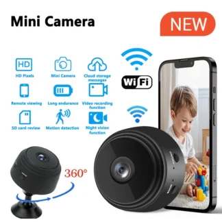 Mini cámara WiFi HD de 1080P, Monitor de bebé, vigilancia de seguridad interior, videocámara de visión nocturna, cámara IP, grabadora de Audio y vídeo