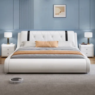 Cama de belleza europea, dormitorio doble, diseño de masaje, cama para niñas, tamaño King de lujo, Sun Letto Matrimoniale de madera, muebles de moda