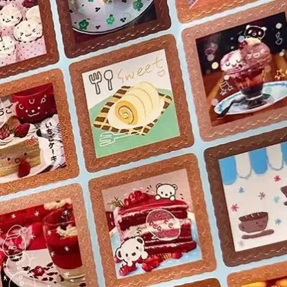 1 hoja Vintage alfabeto japonés comida álbum de recortes diario funda de teléfono suministros de decoración lindo Deco pegatinas Panda