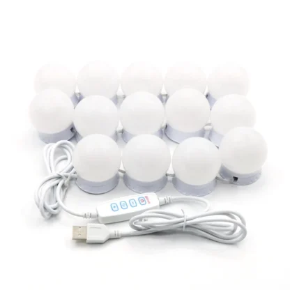 AC23-14 bombillas regulables luces LED para espejo de tocador con 10 niveles de brillo luces de tocador ajustables para espejo