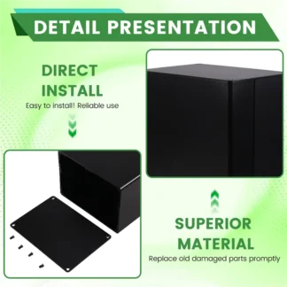 Caja de proyecto de fuente de alimentación DIY, caja de aluminio negra 120X63x155mm, caja de instrumentos para electrónica