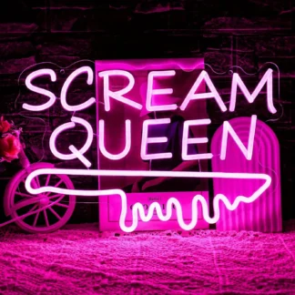 Letrero de neón Scream Queen, luz de neón LED alimentada por USB para dormitorio, Club, fiesta, dormitorio, concierto, decoración de Hotel, regalo de vacaciones para amigo