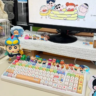 Crayon Shin-chan MOA Keycap lindo estilo de dibujos animados mecánico Keycap cinco lados sublimación artesanía Kawaii teclado accesorios regalos