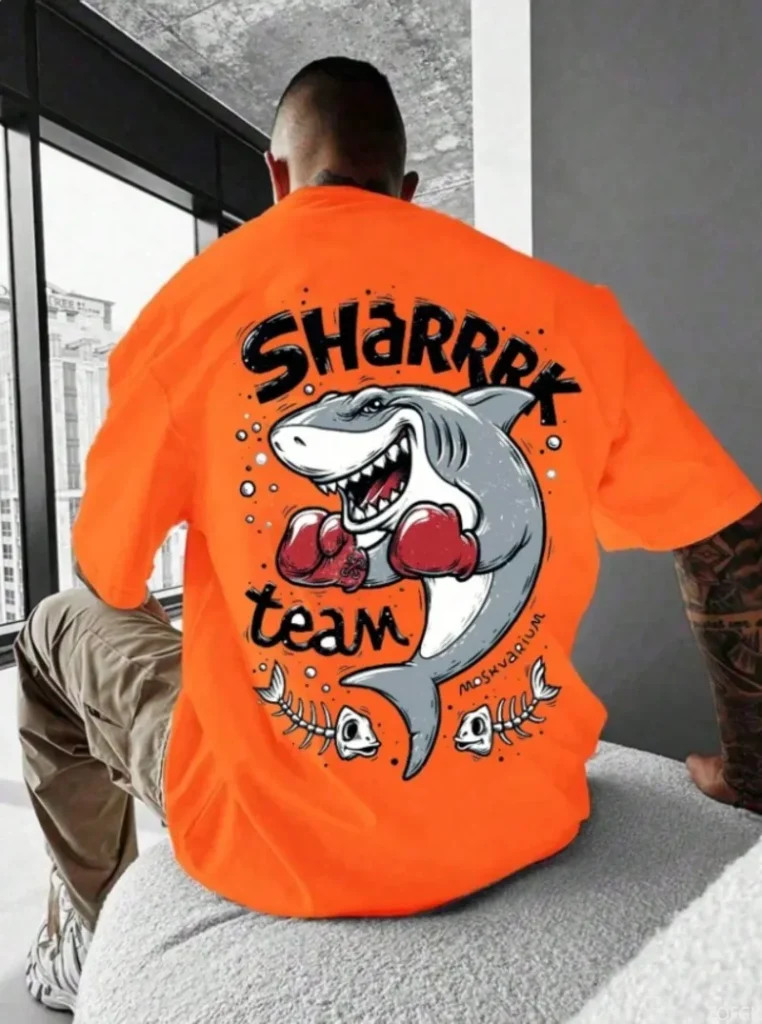 Camiseta ligera con estampado de tiburones para hombre, camiseta de manga corta de talla grande, camisetas de Jersey Vintage, ropa deportiva para hombre 2025