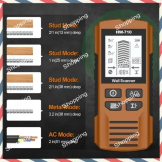 Detector de Metales de pared M20K, buscador de vigas de pared de profundidad, tachuelas de madera y Metal, voltaje CA, detección de cable vivo, escáner de pared, buscador de cajas eléctricas