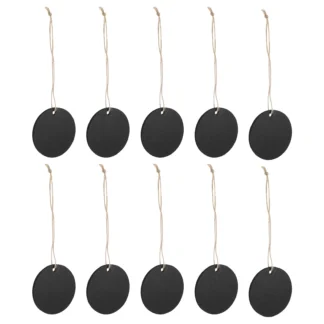 10 Uds Mini pizarra de madera pizarras colgantes doble cara resistente decoración del hogar etiquetas artesanales de boda favores de fiesta ovalados pequeños