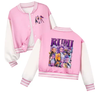 Ropa KPop Demon Hunters Huntrix para niños, uniforme de béisbol para niños, sudaderas con capucha informales para niñas y bebés, disfraz para niños