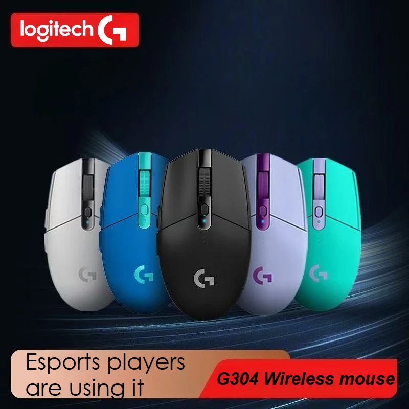 Logitech G304 Lightspeed Ratón inalámbrico para juegos HERO Sensor 12000 DPI 6 Botones programables para PC Mac Laptop