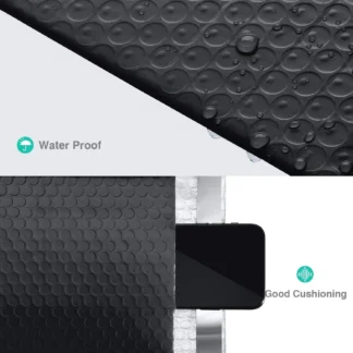 50 Uds. Bolsas de embalaje negras de burbujas para regalos de negocios, sobres, paquete de joyería, bolsa Ziplock, antiextrusión, resistente al agua