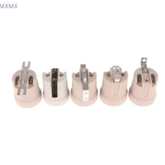 Un soporte de base de lámpara de cerámica vintage E27 con tapa de rosca grande, viene con un solo soporte de fijación