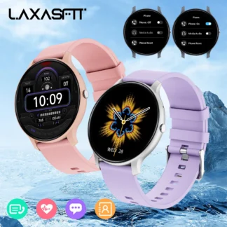 Reloj inteligente LAXASFIT de 2,01 pulgadas con Bluetooth, reloj inteligente para hablar, podómetro para hombre y mujer, 123 modos deportivos IP68, reloj inteligente deportivo resistente al agua