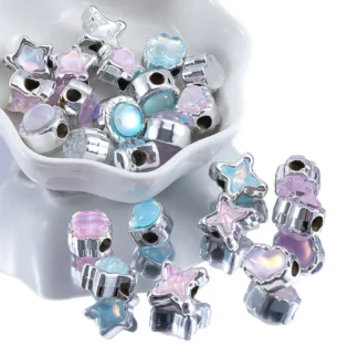 10 Uds. De cuentas de resina Abs respetuosas con el medio ambiente de formas múltiples de ensueño y peligroso para pendientes Diy, collar, Material accesorio de joyería