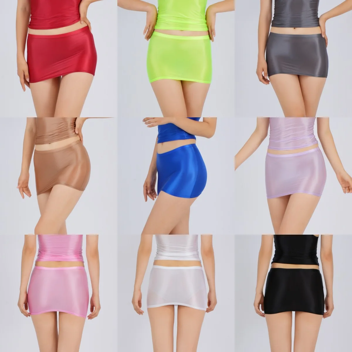 Falda envolvente transparente fina de seda ultracorta para chicas escentes, falda envolvente de alta elasticidad de talla...