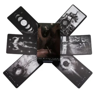 Baraja de Tarot negra, manualidades, adivinación, destino, adivinación, tarjeta de adivinación, amigo, fiesta informal, entretenimiento, juego de mesa, cartas de Tarot, baraja de oráculo