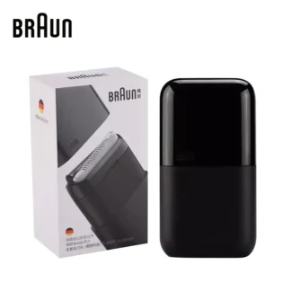 Afeitadora eléctrica Braun para hombre, Afeitadora eléctrica portátil, hoja de malla de acero inoxidable, malla para afeitar en seco y húmedo, carga rápida M1012