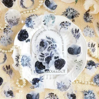 30 pegatinas florales estéticas respuestas de flores para decoración de la vida del diario 140*105MM