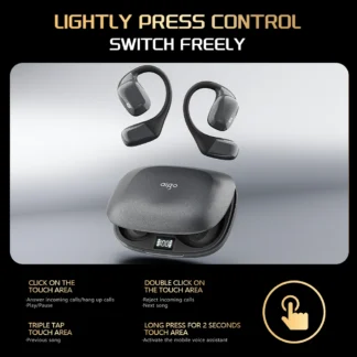 Aigo SJ10 AI traductor multilingüe auricular 500mAh batería inalámbrica abierta auriculares portátiles HD voz auriculares para viajes de oficina