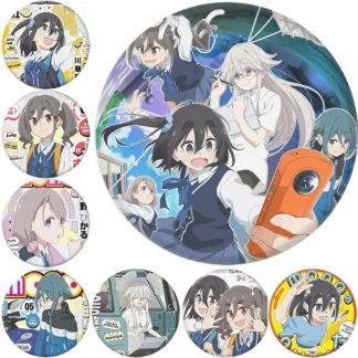 58mm Anime Mono Amamiya Satsuki Kiriyama An Shikishima Sakurako Akiyama Haruno Cosplay disfraz insignia Pin SPTE broche de hojalata