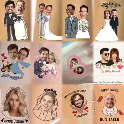 40 Uds. Tatuaje temporal de boda personalizable pegatina personalizada pareja amante propuesta novia novio decoración vestir marrym